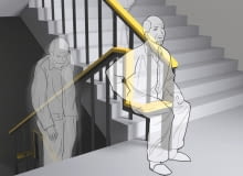 Poręcz zaprojektowana z myślą o seniorach -"Rest for w while" (pol. odpocznij na chwilę) Poręcz zaprojektowana z myślą o seniorach -"Rest for w while" (pol. odpocznij na chwilę)