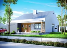 Projekt jest kolejnym dowodem na to, że można zaprojektować efektowny mały dom, używając ograniczonej palety środków formalnych. Na 88 m2 stworzono wygodną przestrzeń dla dwóch, a nawet trzech osób, która z pewnością przetrwa próbę czasu.