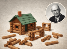Klocki Lincoln Logs to projekt Johna Lloyda Wrighta Klocki Lincoln Logs to projekt Johna Lloyda Wrighta