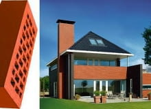 Elewacje domów, cegła klinkierowa