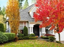 Shot of urban modern home during fall season SLOWA KLUCZOWE: natural leaf fall foliage nature orange tree yellow season red maple bright beautiful autumn beauty colorful autumnal green landscape outdoors seasonal outdoor home house residential modern yard front yard pumpkins windows garage drive way sky roof cedar stone grass bushes light woods October November natural leaf fall foliage nature orange tree yellow season red maple bright beautiful autumn beauty colorful autumnal green landscape outdoors seasonal outdoor home house residential modern yard front yard pumpkins windows garage drive way sky roof cedar stone grass bushes light woods october november