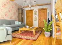 Czasem musimy umieścić w pokoju dziennym dużą szafę. Szukamy wtedy sposobów, by ją tak wkomponować we wnętrze, żeby nie rzucała się w oczy. Oto nasze pomysły. <BR > Za drzwiami Jeśli do stylu salonu nie pasuje żaden standardowy mebel, musimy zrobić szafę na miarę. Aby swobodnie mieściły się w niej wieszaki z ubraniami powinna mieć co najmniej 60 cm głębokości. Jeśli mamy więcej miejsca, warto zastanowić się nad garderobą. Fragment wnętrza przeznaczony na schowek oddzielamy ścianką np. z płyty gipsowo-kartonowej, z otworem, w który wmontujemy ościeżnicę i drzwi. W ten sposób stworzymy iluzję, że znajduje się tam przejście do innego pomieszczenia. Drzwi dobieramy tak, by pasowały zarówno do wnętrza, jak i do stylu innych skrzydeł w mieszkaniu. Nowo postawioną ściankę można pomalować na kolor pozostałych ścian lub okleić wzorzystą tapetą. Czasem musimy umieścić w pokoju dziennym dużą szafę. Szukamy wtedy sposobów, by ją tak wkomponować we wnętrze, żeby nie rzucała się w oczy. Oto nasze pomysły. <BR > Za drzwiami Jeśli do stylu salonu nie pasuje żaden standardowy mebel, musimy zrobić szafę na miarę. Aby swobodnie mieściły się w niej wieszaki z ubraniami powinna mieć co najmniej 60 cm głębokości. Jeśli mamy więcej miejsca, warto zastanowić się nad garderobą. Fragment wnętrza przeznaczony na schowek oddzielamy ścianką np. z płyty gipsowo-kartonowej, z otworem, w który wmontujemy ościeżnicę i drzwi. W ten sposób stworzymy iluzję, że znajduje się tam przejście do innego pomieszczenia. Drzwi dobieramy tak, by pasowały zarówno do wnętrza, jak i do stylu innych skrzydeł w mieszkaniu. Nowo postawioną ściankę można pomalować na kolor pozostałych ścian lub okleić wzorzystą tapetą.