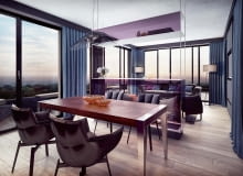 Duże okna od podłogi po sufit to już standard w tego rodzaju budynkach. Duże okna od podłogi po sufit to już standard w tego rodzaju budynkach.