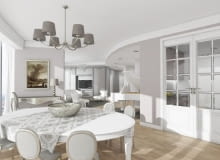 Pomiędzy 28 a 48 piętrem najwyższego wieżowca we Wrocławiu znajdzie się ponad 200 ekskluzywnych apartamentów, a za metr kwadratowy będzie trzeba zapłacić nawet 36 tys. zł. Opcja wykończenia "pod klucz" to dodatkowy wydatek. W astronomicznej cenie gotowego apartamentu znajdzie się m.in.: klimatyzacja, drewniana podłoga, zasłony, aranżacja oświetlenia, kompletnie wykończone łazienki i meble kuchenne razem ze sprzętem AGD. Modelowe apartamenty we wrocławskim Sky Tower.