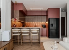 Burgundowy modern classic na Mokotowie Burgundowy modern classic na Mokotowie