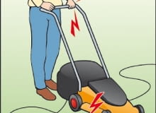 Porażenie wywołane uszkodzeniem kabla podczas koszenia trawy Porażenie wywołane uszkodzeniem kabla podczas koszenia trawy