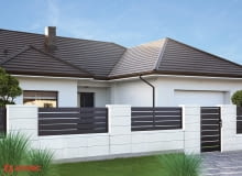 Ogrodzenie modułowe ROMA Mega, kolor snow