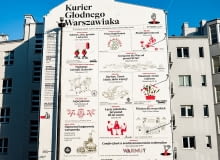 Warszawski mural wspierający gastronomię od Good Looking Studio.