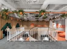 Aranżacja biura Pyszne.pl we Wrocławiu