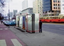 Projekt wiaty przystankowej dla Warszawy, który zwyciężył w konkursie w 2006 roku. Autor: Towarzystwo Projektowe Grzegorz Niwiński i Jerzy Porębski oraz firma Tejbrant Polska. Projekt wiaty przystankowej dla Warszawy, który zwyciężył w konkursie w 2006 roku. Autor: Towarzystwo Projektowe Grzegorz Niwiński i Jerzy Porębski oraz firma Tejbrant Polska.
