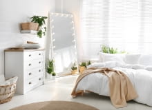 Komoda biała w sypialni Komoda biała