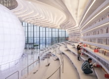 Biblioteka Binhai w Tianjin, projekt: MVRDV, Koarchitekci: Tianjin Urban Planning and Design Institute (TUPDI) Biblioteka Binhai w Tianjin, projekt: MVRDV, Koarchitekci: Tianjin Urban Planning and Design Institute (TUPDI)