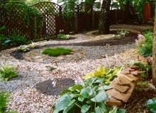 W cieniu dużych drzew nie udawał się trawnik mimo wielu zabiegów pielęgnacyjnych. Obraz z kamyków wciąż wygląda dobrze (ma trzy lata), a wymaga jedynie jesiennego sprzątania liści. W cieniu dużych drzew nie udawał się trawnik mimo wielu zabiegów pielęgnacyjnych. Obraz z kamyków wciąż wygląda dobrze (ma trzy lata), a wymaga jedynie jesiennego sprzątania liści.