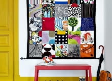 Tkanina zawieszona na ścianie, dekoracja ścian, ozdoby