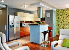 Kuchnia z centralnym oświetleniem. UWAGA ! PONOWNA PUBLIKACJA WYLACZNIE ZA ZGODA WLASCICIELI KRAKOW , MIESZKANIE , WNETRZA , POKOJ - WIDOK NA KUCHNIE STYLIZACJA EVA MILCZAREK FOT. RADOSLAW WOJNAR PUBLIKACJA CZTERY KATY NR 3 (245) - 3 2012 SLOWA KLUCZOWE: ARCHITEKTURA WNETRZE KUCHNIA ZDJĘCIE DO WKŁADKI: PUBLIKACJA CZTERY KATY NR 3 (245) - CZASOPISMA