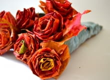 Róże z liści klonu