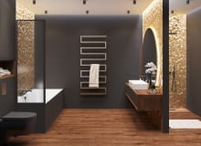 Złoty dekor do łazienki - modny dodatek