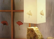 Abażur z suszonymi liśćmi Abażur z suszonymi liśćmi