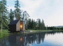 Dark House - nietypowy domek letniskowy zamykany do wewnątrz. Dark House - nietypowy domek letniskowy zamykany do wewnątrz