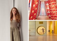 Fot. z lewej: Dorota Terlecka (Biuro Kreacja); Fot.z  prawej na górze: Alicja Wyszogrodzka. Polskie projekty Polscy projektanci -Muzeum Miasta Gdyni 2025-2026; Fot. z prawej na dole: W Gdyni nie pada - Muzeum Miasta Gdynia