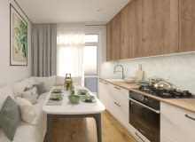 Wąska kuchnia w bloku z wielkiej płyty