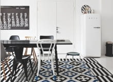 Czarno-białe mieszkanie w skandynawskim stylu. skandynawskie mieszkanie, duński styl, stylowe mieszkanie, czarno-białe mieszkanie