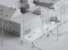 Wizualizacja projektu autorstwa Roberta Koniecznego (KWK PROMES). Widok z lotu ptaka