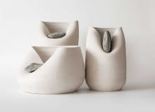 "Vase with stone", proj. Martin Azua i Marc Vidal wazon