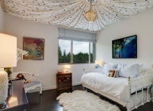 Podwieszany sufit z materiału w pokoju dziecięcym Podwieszany sufit z materiału w pokoju dziecięcym