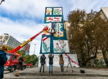 Mural w Warszawie. Mural w Warszawie.