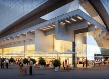 Muzeum Sztuki Nowoczesnej - widok od strony parku Świętokrzyskiego