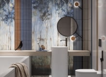 Czarna armatura w małej łazience