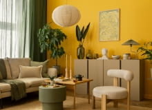 Zielono-żółte wnętrze: wyposażenie i aranżacje Zielono-żółte wnętrze: wyposażenie i aranżacje