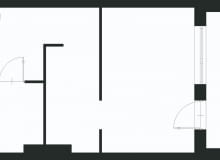 Jednopokojowe, 36,5 m kw., dla 1 osoby