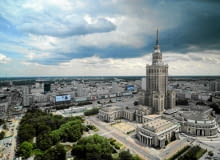 Pałac Kultury i Nauki, widok z biurowca Warszawskiego Centrum Finansowego Pałac Kultury i Nauki, widok z biurowca Warszawskiego Centrum Finansowego