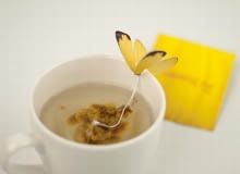 "Butterfly Tea" to projekt Yeny Lee. Butterfly tea, Yena Lee, herbata, torebka herbaty, projekt