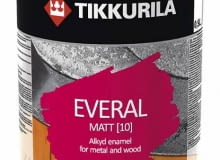 Farba do drewna. Everal Matt Szybkoschnąca matowa emalia do zabezpieczania drewna i metalu. Długo zachowuje intensywną barwę. Cena: 37 zł/0,9 l
