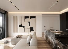 Apartament z otwartą strefą dzienną - projekt Kuka Wnętrza Apartament z otwartą strefą dzienną - projekt Kuka Wnętrza