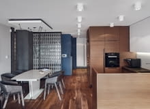Salon z kuchnią i jadalnią. Salon z kuchnią i jadalnią.