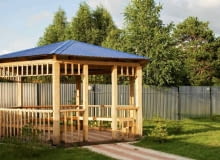 Ażurową altankę możemy spokojnie wybudować przy płocie. Ażurową altankę możemy spokojnie wybudować przy płocie.