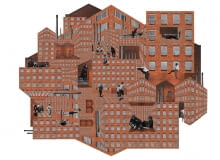 An industrial city, kolaż, na podstawie Ernesta Jonesa A northern English town. Część instalacji wizualno-dźwiękowej Unwell-Tuned Architecture of Dystopia An industrial city, kolaż, na podstawie Ernesta Jonesa A northern English town. Część instalacji wizualno-dźwiękowej Unwell-Tuned Architecture of Dystopia