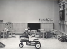 wyposażenie Uniwersyteckiego Szpitala Dziecięcego w Krakowie-Prokocimiu zaprojektowane przez Teresę Kruszewską. Kruszewska, szpital, Prokocim