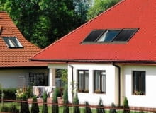 Do podgrzewania wody do mycia dla 2-3 osób stosuje się zestaw dwóch kolektorów kolektor słoneczny