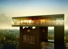 Widok na restaurację na wieży Widok na restaurację na wieży