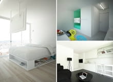 małe mieszkanie, kawalerka, bardzo małe mieszkanie, nowoczesne małe mieszkanie