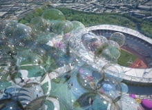 The Cloud: cyfrowa chmura nad Londynem, pomysł architektów z Massachusetts Institute of Technology. The Cloud: cyfrowa chmura nad Londynem, pomysł architektów z Massachusetts Institute of Technology.