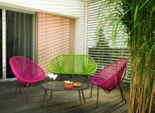 Komplet wypoczynkowy - stelaż z aluminium, pokrycie z tworzywa, Castorama