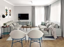 Stonowana paleta barw wnętrza dodaje mu lekkości. A jego użytkowników wycisza i uspokaja. Projekt Pracownia Loft, Magdalena Adamus, wyposażenie: sofa Classic, fotele Oyster, proj. Krystian Kowalski, Comforty, comforty.pl Stonowana paleta barw wnętrza dodaje mu lekkości. A jego użytkowników wycisza i uspokaja. Projekt Pracownia Loft, Magdalena Adamus, wyposażenie: sofa Classic, fotele Oyster, proj. Krystian Kowalski, Comforty, comforty.pl