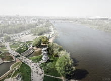 Wieża widokowa na Cyplu Czerniakowskim w Warszawie, workplace