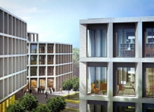 Trzy biurowce Echo Investment powstaną przy łukowato wygiętym przedłużeniu ul. Bobrowieckiej. Pomiędzy nimi urządzone zostaną otwarte dziedzińce Trzy biurowce Echo Investment powstaną przy łukowato wygiętym przedłużeniu ul. Bobrowieckiej. Pomiędzy nimi urządzone zostaną otwarte dziedzińce